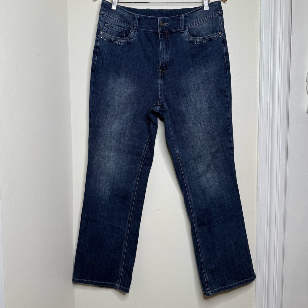 Christopher & Banks Embellished Blue Jeans Women’s Size 10 Short 28” Inseam